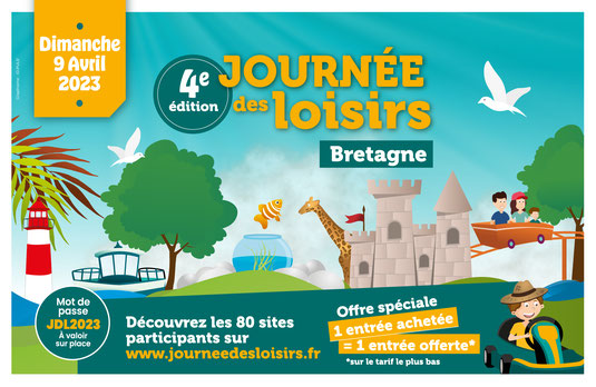 Affiche de la Journée des loisirs en Bretagne le 9 avril 2023